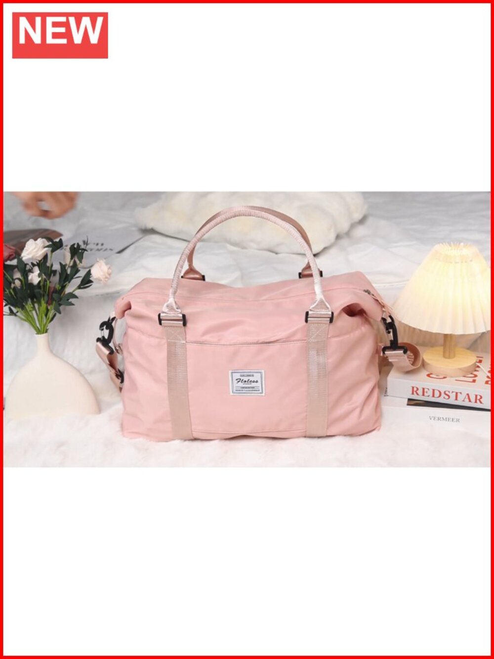 Travel Duffel Bag, Carry On Overnight Weekender Bag with Wet Pocket & Trolley - Picture 6 of 6